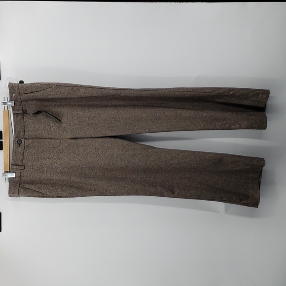 Talbots petites LUXE DONEGAL WINDSOR PANTS size 16P in mill brown/ivory multi - Picture 5 of 16